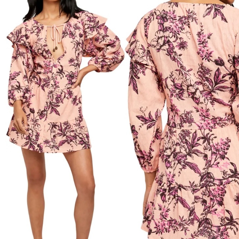 Free people sun baked floral swing dress